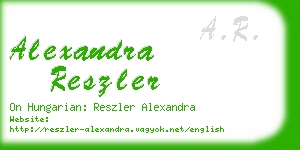 alexandra reszler business card